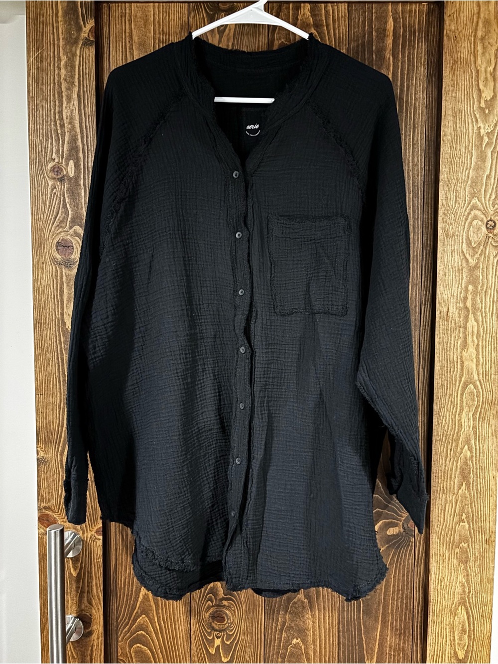 Aerie 100% Cotton Airy Gauze Cover Up Top Medium